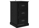 Syfax™ Armadio Da Notte Con Cassetto Rovere Nero 39 X 39 X 67,5 Cm