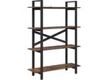 Syfax™ Libreria Rovere Fumé 100 X 33,5 X 140 Cm Legno Multistrato