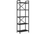 Syfax™ Libreria Rovere Nero 56 X 34 X 171 Cm Legno Multistrato