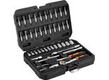 Neo Tools Set Di Chiavi A Bussola Con Cricchetti 46 Pezzi In Acciaio Crv Da 1/4" - Cricchetti Con 90 Denti - Set Di Punte Per Riparazioni Domestiche E Fai Da Te"