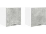 Syfax™ Armadio Pensile 2 Pcs Grigio Cemento E Bianco 40 X 31 X 40 Cm