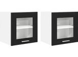 Syfax™ Armadio Pensile Con Porta 2 Pcs Rovere Nero 40 X 31 X 40 Cm