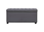 Syfax™ Cassapanca 87,5 Cm Grigia In Pelle Finta