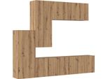 Syfax™ Unità Tv Da Parete 5 Pcs Rovere Artigianale Legno Multistrato