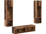 Syfax™ Unità Tv Da Parete 6 Pcs Legno Vecchio Legno Multistrato