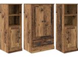 Syfax™ Credenza Con Cassetto 3 Pcs Legno Vecchio Legno Multistrato