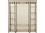 Syfax™ Armadio Con Scomparti E Aste Crema 150X45X176 Cm In Tessuto
