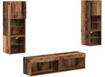 Syfax™ Unità Tv Da Parete 6 Pcs Legno Vecchio Legno Multistrato