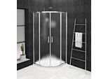 Gelco Sigma - Cabina Doccia Simply Quattro Pezzi 900X900 Mm, Vetro Rivestito, Alluminio Lucido/Vetro Brick GS6590