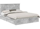 Syfax™ Letto Con Contenitore Con Testiera Grigio Cemento 150 X 200 Cm