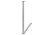 Syfax™ Set Gambe Tavolo 4 Pz In Nickel Spazzolato Regolabili 1100 Mm