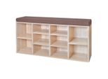 Syfax™ Panchina Con Scarpiera Con 10 Scomparti Colore Rovere