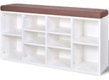 Syfax™ Panchina Con Scarpiera Con 10 Scomparti Bianca