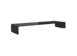 Syfax™ Mobile/Rialzo Porta Tv In Vetro Nero 100X30X13 Cm