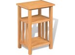 Syfax™ Tavolino Da Salotto Con Ripiano 27X35X55 Cm Massello Di Rovere