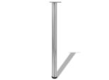 Syfax™ Set Gambe Tavolo 4 Pz In Nickel Spazzolato Regolabili 870 Mm