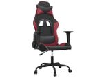 Syfax™ Sedia Gaming Massaggio Nero E Rosso Vino In Pelle Finta