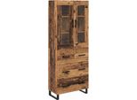 Syfax™ Credenza Con Cassetto 2 Pcs Legno Vecchio Legno Multistrato