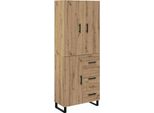 Syfax™ Credenza 2 Pcs Rovere Artigianale 69,5 X 34 X 180 Cm