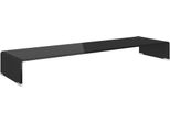 Syfax™ Mobile/Rialzo Porta Tv In Vetro Nero 110X30X13 Cm