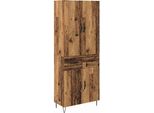Syfax™ Credenza 2 Pcs Legno Vecchio Legno Ingegnerizzato E Vetro