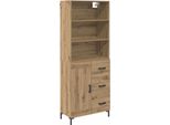 Syfax™ Credenza Con Cassetto Rovere Artigianale 69,5 X 34 X 180 Cm