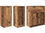 Syfax™ Credenza Con Cassetto 3 Pcs Legno Vecchio Legno Multistrato