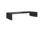 Syfax™ Mobile/Rialzo Porta Tv In Vetro Nero 70X30X13 Cm