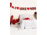 Carnevale Romantico Cuore Ghirlanda Festa Decorazione Segno D'amore San Valentino Celebrazione Matrimonio Ambientazione Matrimonio Decorazione Cuori Rossi Festiva Ghirlanda Festiva, Colore: Rosso