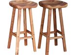 Syfax™ Sgabelli Da Bar 2 Pz In Legno Massello Di Acacia
