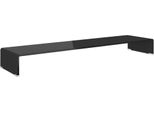 Syfax™ Mobile/Rialzo Porta Tv In Vetro Nero 120X30X13 Cm