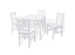 Syfax™ Set Da Pranzo 5 Pz In Legno Di Pino Bianco