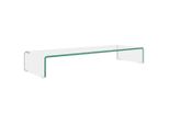Syfax™ Mobile/Rialzo Porta Tv In Vetro Trasparente 90X30X13 Cm