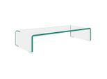 Syfax™ Mobile/Rialzo Porta Tv In Vetro Trasparente 60X25X11 Cm