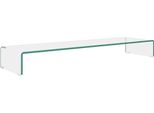 Syfax™ Mobile/Rialzo Porta Tv In Vetro Trasparente 110X30X13 Cm