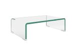 Syfax™ Mobile/Rialzo Porta Tv In Vetro Bianco 40X25X11 Cm