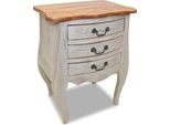 Syfax™ Comodino In Legno Massello Di Mogano 48X35X64 Cm