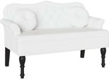Syfax™ Panca Chesterfield Bianco 120,5 X 65 X 75 Cm