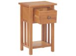 Syfax™ Tavolino Portariviste Con Cassetto 35X27X55 Cm Legno Di Rovere