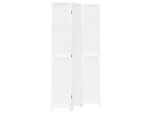 Syfax™ Divisorio Ambienti 3Pannelli Bianco Legno Massello Di Paulownia