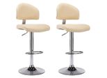 Syfax™ Sgabelli Da Bar 2 Pz Crema In Pelle Finta