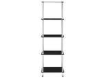 Syfax™ Scaffale A 5 Livelli Nero 40X40X130 Cm In Vetro Temperato