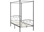 Syfax™ Giroletto Baldacchino Senza Materasso Grigio Metallo 90X200 Cm