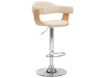 Syfax™ Sgabelli Da Bar 2 Pz Crema In Legno Piegato E Pelle Finta