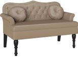 Syfax™ Panca Chesterfield Con Cuscino Cappuccino 120,5 X 65 X 75 Cm