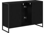 Syfax™ Mobile Da Bagno Rovere Nero 90 X 30 X 60 Cm Legno Multistrato