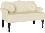 Syfax™ Panca Chesterfield Crema 120,5 X 65 X 75 Cm