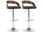 Syfax™ Sgabelli Da Bar 2 Pz Grigio Scuro In Tessuto E Legno Curvo