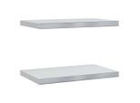 Syfax™ Mensole A Muro 2 Pz 50X30X3 Cm Argento In Acciaio Inossidabile