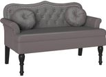Syfax™ Panca Chesterfield Grigio 120,5 X 65 X 75 Cm
